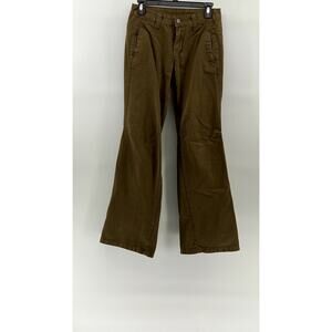 J.GALT Women's Brown Low-Rise Regular -Fit Wide-Leg Pant SZ S